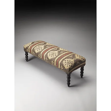 Navajo Jute Upholstered Bench